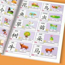 A 70 Page Chinese Copybook,750 Character Chinese Word Recognition Beginner's Book,Learn And Understand Chinese,Chinese Language Education Enlightenment Book,Introduce Chinese Characters With Pictures