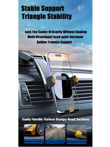 Soporte para teléfono de coche con clip fijo y giratorio de 360 grados - Negro - Ver 4