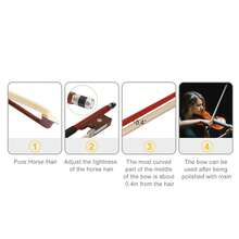 Violin 4/4 Full Size For Beginners With Hard Case, Bow, Rosin Black - Black - View 7