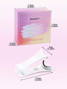 MAGEFY 3对装磁性假睫毛套装，含镜子和睫毛夹，无需胶水，超隐形圆形磁铁，自然卡通猫眼蓬松仿貂毛睫毛，附赠镊子，美妆旅行必备