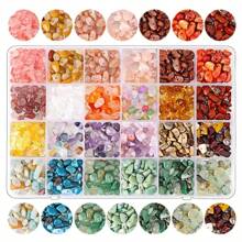 450pcs 15-Color Asymmetrical Stone Beads Jewelry Accessories For DIY Handmade Jewelry And Bracelets, 24-Grid Approx. 720pcs Asymmetrical Stones, 10-Grid Approx. 300pcs Asymmetrical Stones