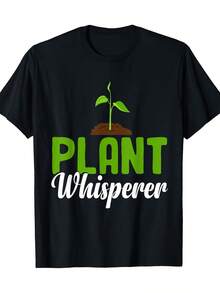 Plant Whisperer Funny Gardener Gardening Pun T-Shirt-220gT T-Shirt 100% Cotton T-Shirt-100% Cotton T-Shirt