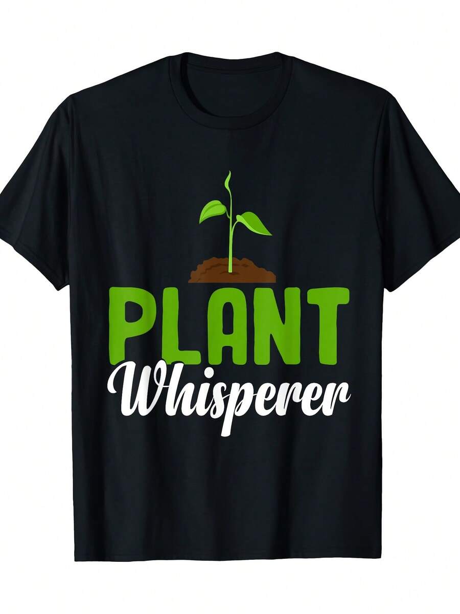 Plant Whisperer Funny Gardener Gardening Pun T-Shirt-220gT T-Shirt 100% Cotton T-Shirt-100% Cotton T-Shirt