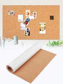 1 卷自粘式软木公告板贴纸，适用于墙壁，1-2 毫米厚装饰挂钉板，家庭学校留言板愿景板。