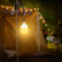 (暖白) 500mAh，3档白光宿舍台灯，USB可充电LED吊灯，适用于露营，停电应急 - 彩色 - 查看 6