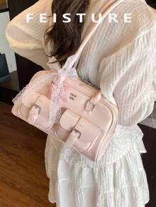 Women Shoulder Bags - 粉紅色的 - 查看 6