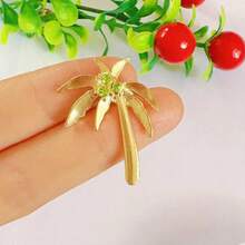 1 chiếc trâm cài áo hình cây cọ bằng hợp kim kẽm, quà lưu niệm du lịch của quốc gia Ả Rập Saudi Trung Đông, phụ kiện ghim cài áo hình cây cọ bằng kim loại Ả Rập cổ điển - cây chà là - Xem 4