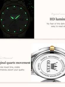 OLEVS. OLEVS 女士手表，女士原创钻石手表，防水夜光不锈钢奢华石英女士手表，金表