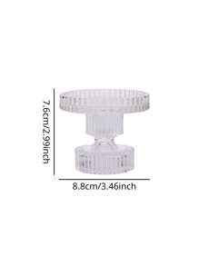 1Pc/1Set Glass Candle Holders, Hexagonal Candle Holders, Natural Crystal Design Candlestick Holders, Suitable For Home Tabletop Decoration, Candle Centerpieces, Wedding Decorations, Romantic Valentine's Day Dinner Candle Bases, Birthday Parties, Festivals,Outdoor Courtyard Decoration, Office Desktop Decoration, Aromatherapy Candle Cups, Candlelight Dinner, Room Atmosphere, Suitable For Weddings