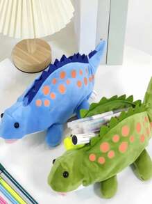 1pc Creative Cute Plush Dinosaur Stationery Pencil Storage Bag, School Supplies, Back To School