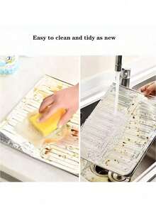 1件/2件厨房防油溅罩不粘油溅盖铝合金油溅挡板炉灶隔热板厨具