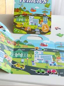 1pc Reusable DIY Sticker Book For Kids, Multi-Scene & Multi-Theme Bubble Stickers, Creative Jelly Stickers, Portable Quiet Busy Stick Sticker Book, Children Sticker Toy Gift - Multicolor - View 8