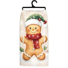 1set/2pcs/100pcs Christmas Gingerbread Man Pattern Kitchen Towels And Dish Towels, Suitable For Interior Decoration In Restaurants, Kitchens, Bathrooms, Party Decorations, Can Be Given As Holiday Gifts - Multicolor - View 11