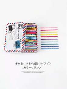 100 Piezas/50 Piezas Pasadores de Pelo para Mujer en Caja, Pinzas de Acero de Colores, Chucks de Línea Ondulada, Conjunto de Tocado, Pinzas Pequeñas, Pinzas para Flequillo Roto de Niñas, Pasadores de Pelo, Pinzas Superiores, Pinzas de Borde, Pinzas de Garra, Ganchos para el Cabello, Pasadores de Pelo, Accesorios para el Cabello