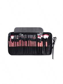 Diseño Elegante, Maquillaje Perfecto: Set de 24 Pinceles en Tonos de Madera Original,Juego de 24 Pinceles Set Brochas de Maquillaje Profesional Brochas Maquillaje Sombras de Brochas para Ojos Sintéticas de Alta Calidad Rubor Pinceles de Maquillaje Nuevos 24 Piezas Set De Brochas De Maquillaje Negro, Estilo Portátil, Incluye Brocha De Rubor, Brocha De Sombra De Ojos, Brocha De Polvo, Brocha De Contorno, Brocha Correctora, Set Completo De Herramientas De Belleza Con Bolsa De Terciopelo Para Un Fácil Almacenamiento,pinceles de maquillaje brochas para maquillaje cepillo maquillaje pincel maquillaje pinceles para maquillaje brochas maquillaje pinceles maquillaje cepillo maquillaje - Negro - Ver 11