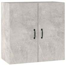 Larryhot Mobiletto dA, Parete Grigio Cemento 60x31x60 cm in Legno Massello, Bello e Pratico, Ideale per Riporre e Decorare la Casa - Grigio - Visualizzare 2