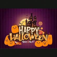 1pc/3PCS Wall Art Poster Optional Frame Happy Halloween Backdrop Horror Moon Pumpkin Witch Bat Castle A Little Boo Is Almost Due Baby Photography Background Party Decor Home Decor Halloween Decor Room Decor - Multicolor - View 22