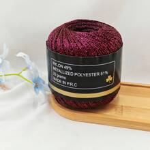 1 件 1.5 毫米闪亮金/银空心纱，纯丝纱，适用于 DIY 钩针编织、手工工艺品、包包、玩偶、帽子 - 彩色 - 查看 7