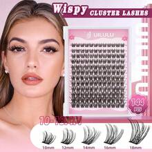 Mixed DIY Lash Extension Kit High Capacity Individual Lash Clusters 9-16MM Mixed D Curl Effect Natural Look Wispy Soft And Comfortable False Eyelashes Long-Lasting Individual Lashes Kit With Lash Bond&Seal And Tweezers And Lash Brush - Black - View 2