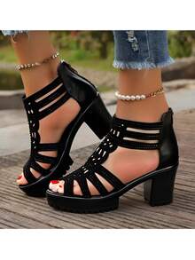 Women Platforms & Wedge Sandals - Black - View 3