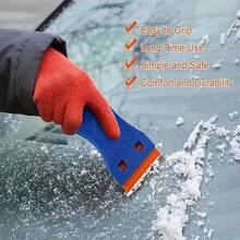 1PC Plastic Scraper+10PC Plastic Blade Set, Replaceable Scraper, Suitable For Car Film Application Tools, Small Cleaning Scraper Blades, Glass Cleaning, Snow Removal, Glue Removal, Dirt Removal, Multiple Uses - Màu xanh lam - Xem 3