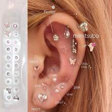 [Popular New Item] Ear Acupuncture Jewelry, Grain Type, Stainless Steel, Ear Acupuncture Stickers, Health Goods, Relieves Stiffness, Facial Muscle Care, Nasolabial Folds, Swelling Relief, Eye Care, Insomnia, Massage, Exquisite And Beautiful.