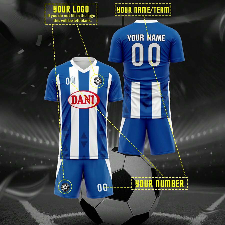 Customized Espanyol La Liga Football Jersey With Personalized Graphics, Logo, Name And Number, Unisex, Breathable Quick-Dry Fashionable Sports T-Shirt Suitable For Badminton, Volleyball And Football Training - Multicolor - View 1