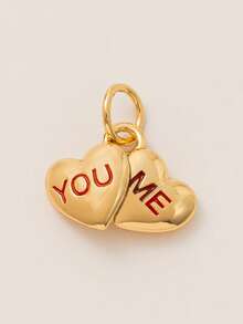 1PC Fashionable DIY Fruit Plant Jade Necklace Pendant, Simple Daily Gold-Plated Color Retention 18K Pendant