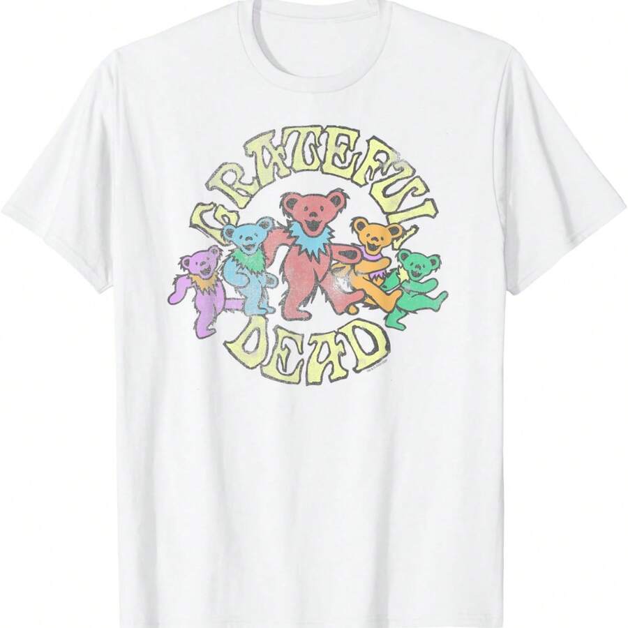 Gratefuls Deads Vintage Dancing Bears Band T-Shirt - White - View 1