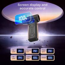 160,000 转/分钟涡轮喷射风扇，飓风级吹风，无线电动除尘器，4 速无刷电机，LED 灯和多喷嘴套件，适用于落叶、电脑/汽车清洁