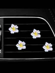 5pcs Cherry Blossom Car Air Vent Clips, Car Accessories Floral Air Vent Decorations - Multicolor - View 19