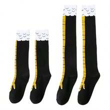 1 Pair/2pairs/5pairs  Of Fun Chicken Leg Socks And Knee Length Stockings - Women's Colorful Animal Role-Playing, Suitable For Couples, Holiday Gifts, Parties, Clothing, And Daily Wear With Innovative Socks - 小腿襪 - 查看 10