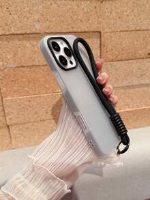 1条尼龙手机挂绳 + 1个TPU+PC二合一磨砂果冻手机壳套装，男女通用，适合户外旅行和跑步，防摔耐用，简约夏日马卡龙色，兼容 11/12/13/14/15/16/16 Pro/16 Pro Max/17/17 Pro/17 Pro Max/17 Air、A17/A16/A15/S25 Ultra/S24 FE/S23 Plus/S22/A56/A55/A54/A73/A72/A06/A05，兼容Redmi 14C/15C/13C/Redmi Note 14 Pro+ 5G，兼容Poco C75/C65，国际版，非国内版 - 黑色 - 查看 2