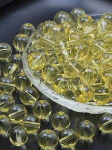 Transparent Glass Round Beads, Icy Clear Glass Beads For DIY Jewelry, Bracelets, Necklaces, Garment Weaving-25pcs