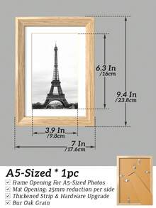 A4/A5/4x4/4x6/5x7/6x6/8x8/8x10 倒角邊相框，復古照片框適用於牆面/桌面，黑色/紅色/棕色/灰色/橡木/木紋照片架，仿木材質，高端加厚條，硬體升級 - 彩色 - 查看 17