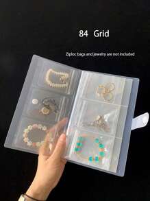 1pc Jewelry Storage Organizer Bag, Anti-Oxidation Jewelry Collection Album (Excluding Small Sealed Bags And Jewelry), Desktop Drawer-Style Storage Box, Transparent Necklace, Bracelet, Ring Jewelry Bag, Bag, Collection Album For Women Storage Organizer Travel Essentials Back To School Dormitory Storage Fall Decor