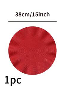 1/4/6/12pcs Bohemian Style Woven Round Placemats, 15 Inch, Solid Color, Kitchen Dining Table Decor Coasters, Non-Slip Pads For Holiday Party, Birthday, Wedding, Dinner, Home Decor, Dorm (Multiple Color Options)