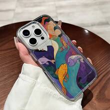 Mermaid And Fish Pattern Mobile Phone Case Decorated With Colorful Underwater Design Suitable For IPhone 16, 15, 14, 13, 12, 11 Pro Plus Promax Models TPU Material Shockproof Protection It Is A Great Gift For Family Friends Children Birthdays Spring Festival Holidays Boyfriends Girlfriends And Valentine's Day - Trong sáng - Xem 8