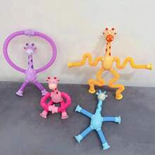 Children Suction Cup Giraffe Toys Pop Tubes Stress Relief Telescopic Giraffe Toy Sensory Bellows Toys Anti-Stress Squeeze Toy School Supplies,Man Toys,Stocking Stuffers For Toddlers,Stocking Fillers Kids,Autistic Children,Pop Tubes,Suction Cup Toy,Sensory Toys Autistic,Kids Educational Toys,1 Year Old Toys