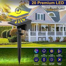 Nipify Solar Lights Outdoor Waterproof, Motion Sensor Spot Lights- 4 Pack/56 LED/3 Modes Solar Powered Spotlights 2-In-1 Auto On/Off Landscape Lighting For Outside Yard Wall Garden, Cool WhiteHalloween Christmas New Year - 彩色 - 查看 5