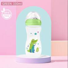 1 件 250ml/260ml/330ml PP 婴儿奶瓶，拱形防掉落易抓握，清晰的测量刻度科学喂养，柔软硅胶奶嘴，完全可拆卸，适合新生儿礼物，圣诞礼物 - 彩色 - 查看 17