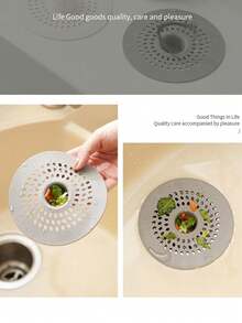 4/2/1个硅胶毛发收集过滤器，硅胶毛发排水塞 - 防止堵塞和异味 - 彩色 - 查看 12