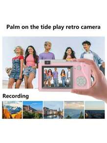 适用于2.4英寸LPS高清屏幕的数码相机,数码模型相机,方便携带和使用,4800万像素照片和1080p视频分辨率,可录制视频、拍照、扩展对焦、延时摄影,支持USB-C充电和图像传输,是男孩、女孩和儿童的理想之选!圣诞节、感恩节、新年礼物佳品 - 多色 - 查看 7