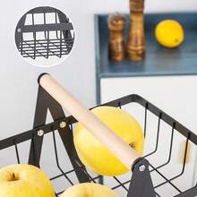 2-Tier Fruit Basket ,Fruit Bowl Holder Bread Basket Vegetable Rack, Detachable Fruit Holder For Fruit, Vegetables, Snacks In Home, Kitchen Office - Black - View 11
