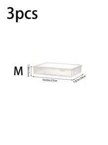 1/2/3pcs Transparent Plastic File Storage Boxes With Lids, A4 Size, Multi-Purpose Desk Organizer For Documents And Magazines, Rectangular Office Supplies Holder, Document Storage Box, Storage File Boxes,For School Supplies,Back To School