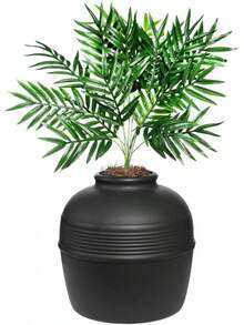 Good Pet Stuff, la Caja de Oculta, Plantas Artificiales y Caja de Cerrada para Gatos, Filtro ventilado y de Olor, fácil de Limpiar, Gamuza Negra - Gris - Ver 3