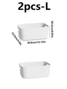 1pc/2pcs/3pcs Creamy Desktop Storage Box, Cosmetics, Miscellaneous Items, Snacks, Toys, Organizing Basket, Rectangular Storage Basket, Storage Box, Storage Box