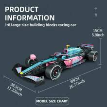 Detailed Racing Car Model, High Fidelity, Showcasing Mechanical Charm, Ideal For Model Enthusiasts To Collect, Experience The Joy Of Assembly, Birthday, Halloween, Christmas, Winter Gift