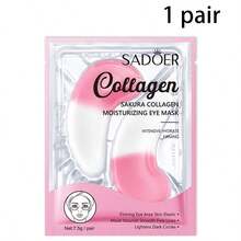 1对/5对/10对胶原蛋白保湿眼膜，凝胶眼膜，淡化细纹和皱纹，减少黑眼圈，改善眼部浮肿和放松，含有胶原蛋白和透明质酸，深层滋润，缓解干燥和粗糙的皮肤，提亮眼周，紧致眼部皮肤并增强弹性，适合所有肤质 - 彩色 - 查看 15