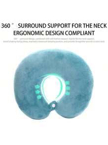 1/2 件纯色 U 型枕，办公室午睡柔软枕头，旅行汽车旅行颈部保护，旅行伴侣，提升旅行幸福感，共有 7 种颜色可供选择，颈椎护理的好选择，送给家人和爱人的最佳礼物旅行必需品度假颈枕旅行